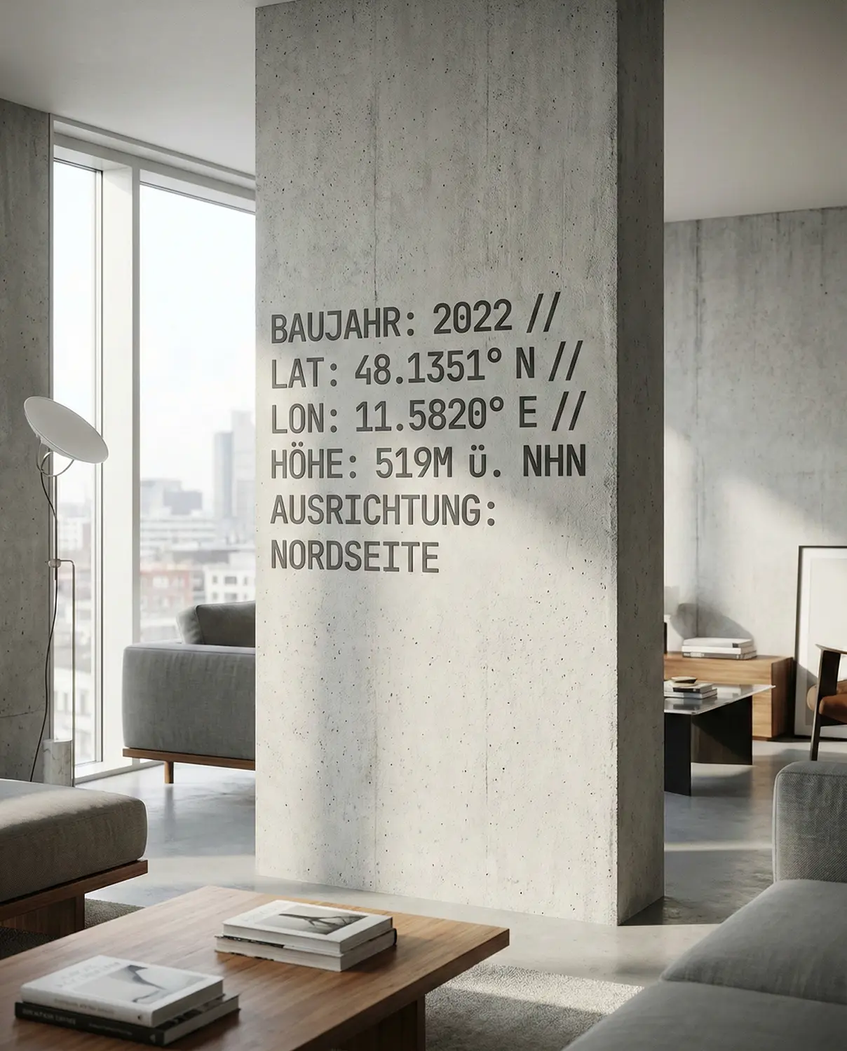 Koordinaten als Design