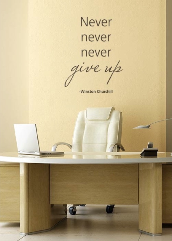 Never give up